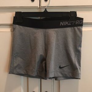 Large Nike Pro Shorts Grey